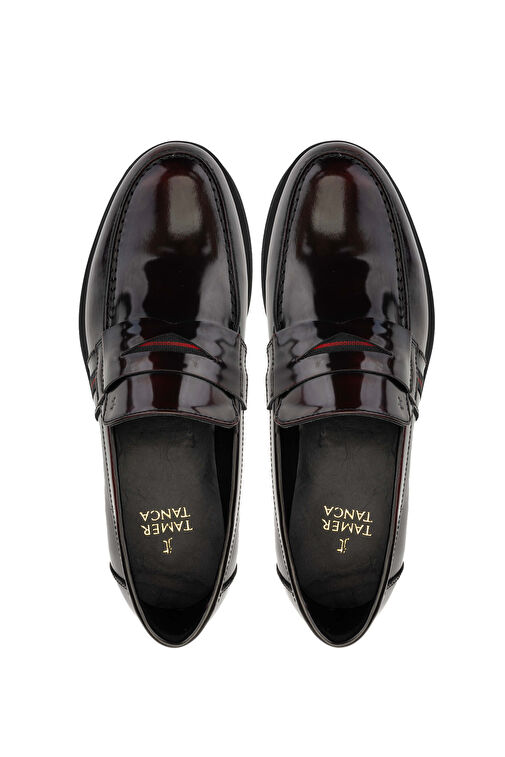 Tamer Tanca Erkek Hakiki Deri Bordo Loafer Ayakkabı - Görsel 6