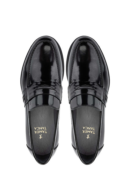 Tamer Tanca Erkek Hakiki Deri Siyah Açma Loafer Ayakkabı - Görsel 6