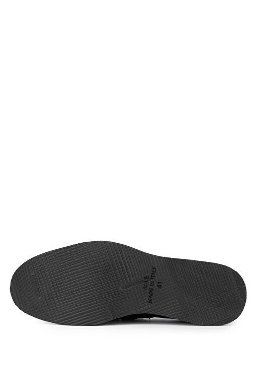 Tamer Tanca Erkek Hakiki Deri Siyah Kroko Loafer Ayakkabı - Görsel 5