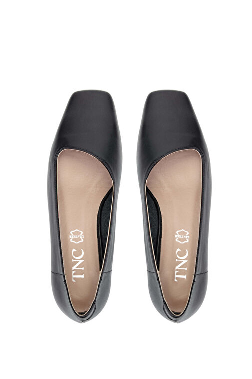 Tamer Tanca Kadın Hakiki Deri Siyah Deri Topuklu Ayakkabı - Görsel 6