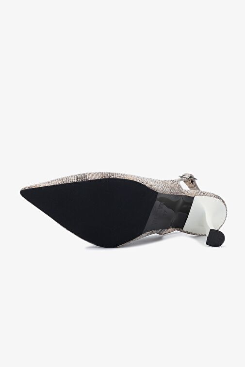 Valmenti Camila Kadın Bej Hakiki Deri Topuklu Ayakkabı - Görsel 6