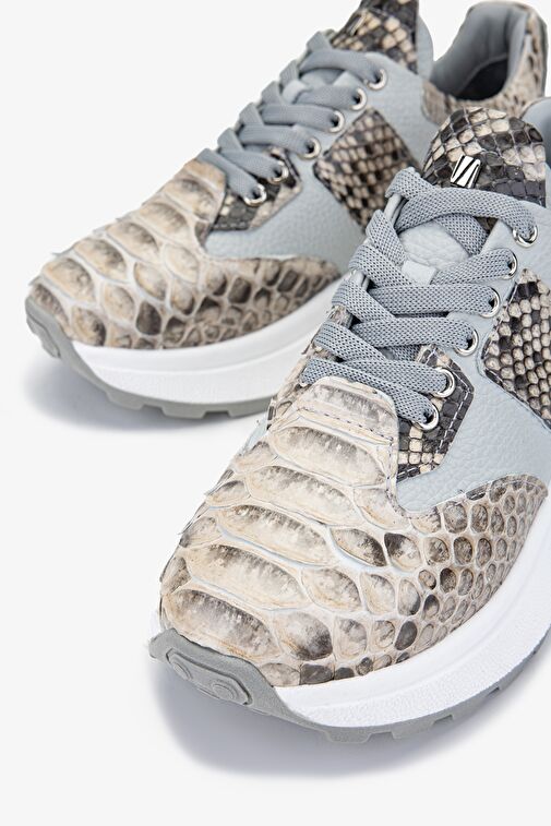 Valmenti Lyra Kadın Gri Hakiki Deri Sneakers & Spor Ayakkabı - Görsel 4