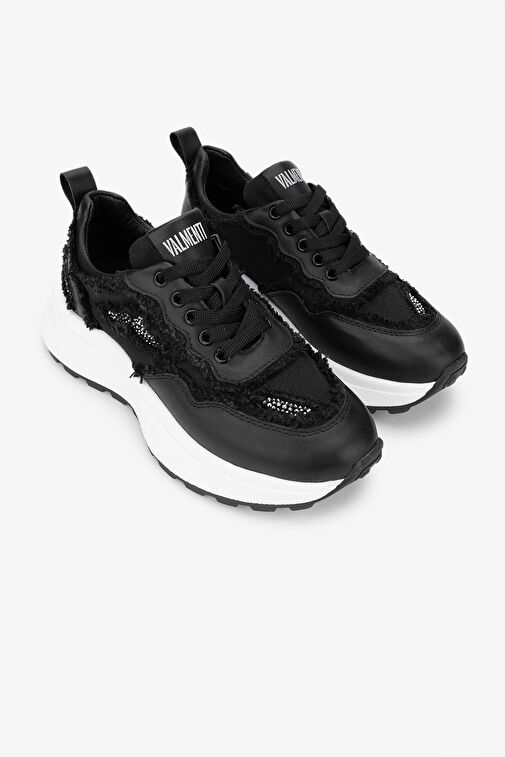 Valmenti Lovita Kadın Siyah Hakiki Deri Sneakers & Spor Ayakkabı - Görsel 3