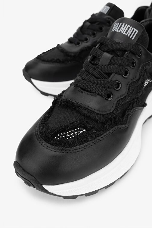 Valmenti Lovita Kadın Siyah Hakiki Deri Sneakers & Spor Ayakkabı - Görsel 4