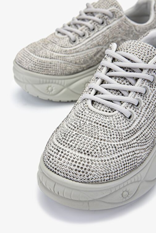 Valmenti Kadın Suni Deri Gri Sneakers & Spor Ayakkabı - Görsel 4