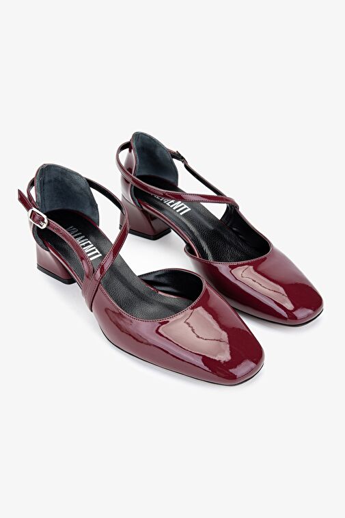 Valmenti Terza Kadın Bordo Hakiki Deri Topuklu Ayakkabı - Görsel 3