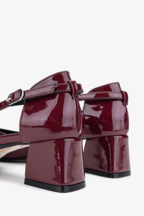 Valmenti Terza Kadın Bordo Hakiki Deri Topuklu Ayakkabı - Görsel 4