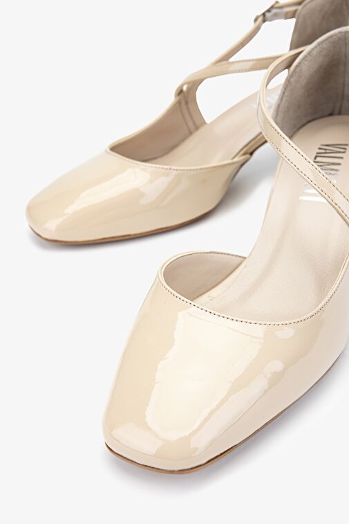 Valmenti Terza Kadın Bej Rgn Hakiki Deri Topuklu Ayakkabı - Görsel 4