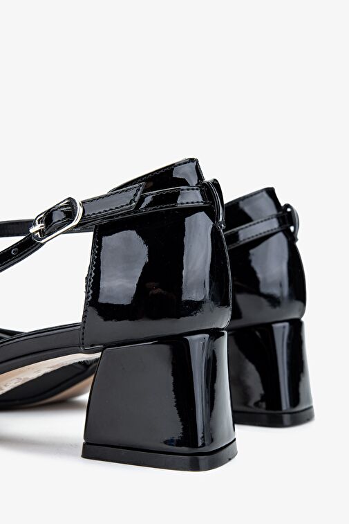 Valmenti Bordo Kadın Rugan Topuklu Ayakkabı 1027 551 BN AYK Y24 - Görsel 5