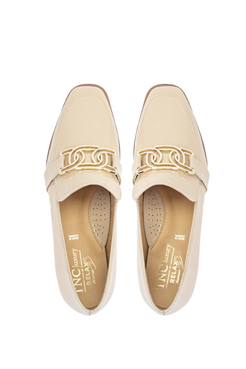 Relax Anatomic Kadın Hakiki Deri Comfort Bej Rugan Ayakkabı - Görsel 5