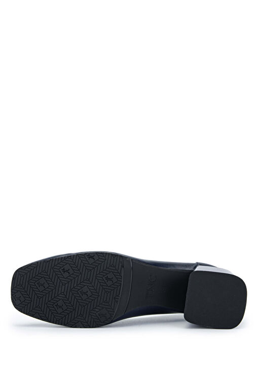 Tamer Tanca Kadın Hakiki Deri Lacivert Topuklu Ayakkabı - Görsel 4