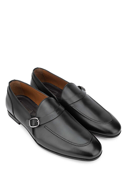 Franceschetti Erkek Hakiki Deri Siyah Klasik Ayakkabı - Görsel 3