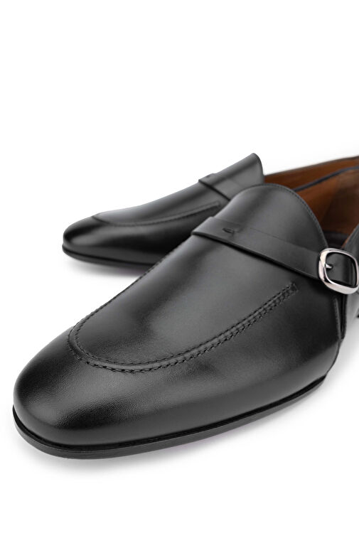 Franceschetti Erkek Hakiki Deri Siyah Klasik Ayakkabı - Görsel 4