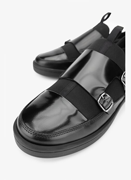 Valmenti Kermin Erkek Siyah Açma Hakiki Deri Casual Ayakkabı - Görsel 4