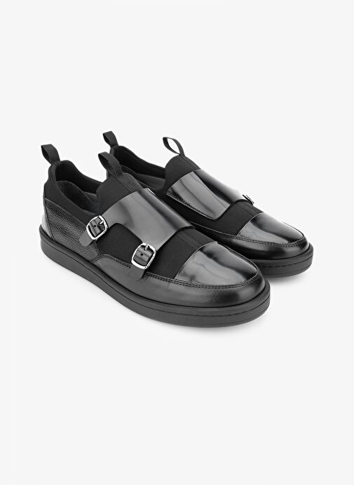 Valmenti Kermin Erkek Siyah Açma Hakiki Deri Casual Ayakkabı - Görsel 3