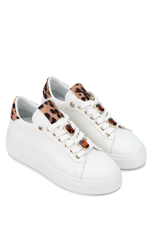 Tamer Tanca Kadın Suni Deri Beyaz Sneakers & Spor Ayakkabı - Görsel 3