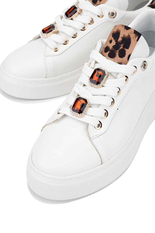 Tamer Tanca Kadın Suni Deri Beyaz Sneakers & Spor Ayakkabı - Görsel 5