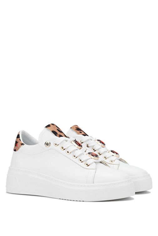 Tamer Tanca Kadın Suni Deri Beyaz Sneakers & Spor Ayakkabı - Görsel 6