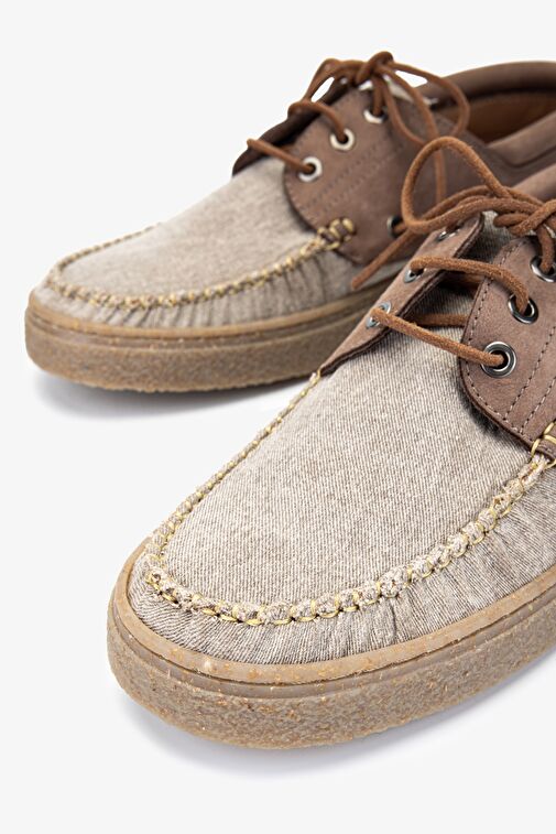 Valmenti Aegis Erkek Lodo / Vison Deri & Tekstil Casual Ayakkabı - Görsel 4