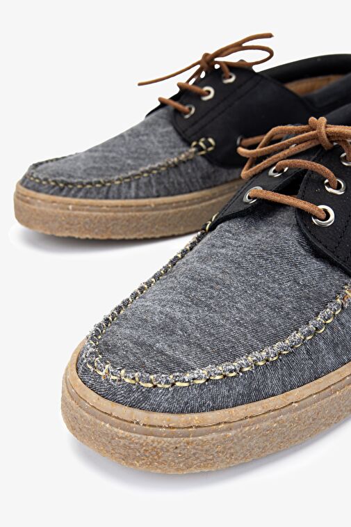 Valmenti Aegis Erkek Siyah Deri & Tekstil Casual Ayakkabı - Görsel 4