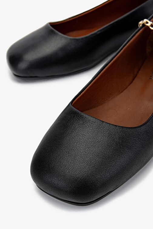 Valmenti Liza Kadın Siyah Hakiki Deri Babet - Görsel 4