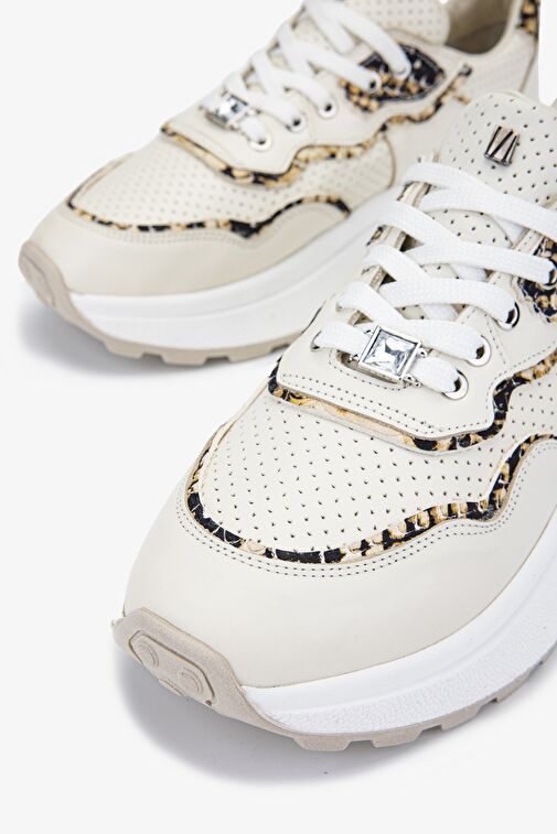 Valmenti Adamy Kadın Bej Hakiki Deri Sneakers & Spor Ayakkabı - Görsel 4