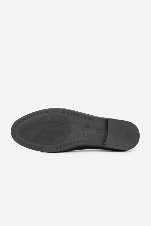 Valmenti Simax Kadın SIYAH KRSK RGN Hakiki Deri Loafer Ayakkabı - Görsel 4