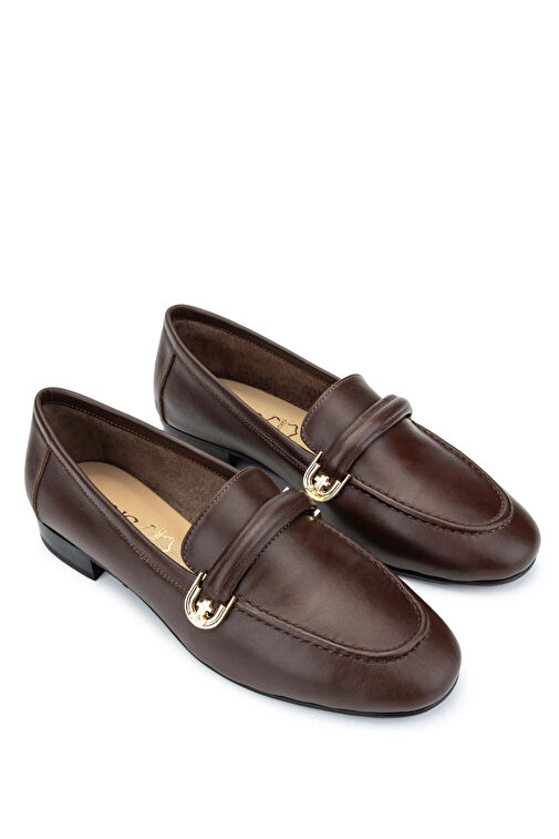 Tamer Tanca Bej Kadın Deri Loafer 775 5406 BN AYK Y24 - Görsel 3