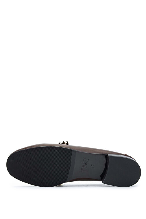 Tamer Tanca Bej Kadın Deri Loafer 775 5406 BN AYK Y24 - Görsel 4