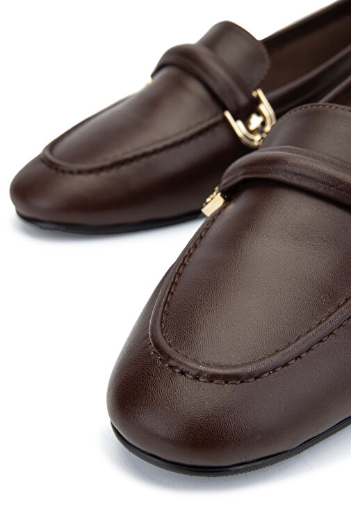 Tamer Tanca Bej Kadın Deri Loafer 775 5406 BN AYK Y24 - Görsel 5