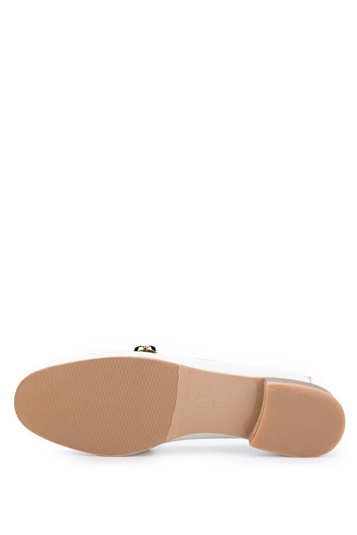 Tamer Tanca Kadın Hakiki Deri Bej Loafer Ayakkabı - Görsel 5