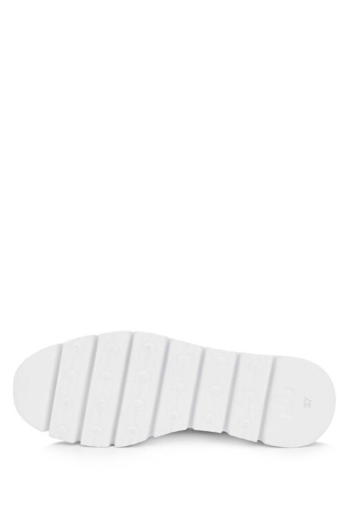 Tamer Tanca Kadın Deri Hasır Beyaz Casual Ayakkabı - Görsel 5