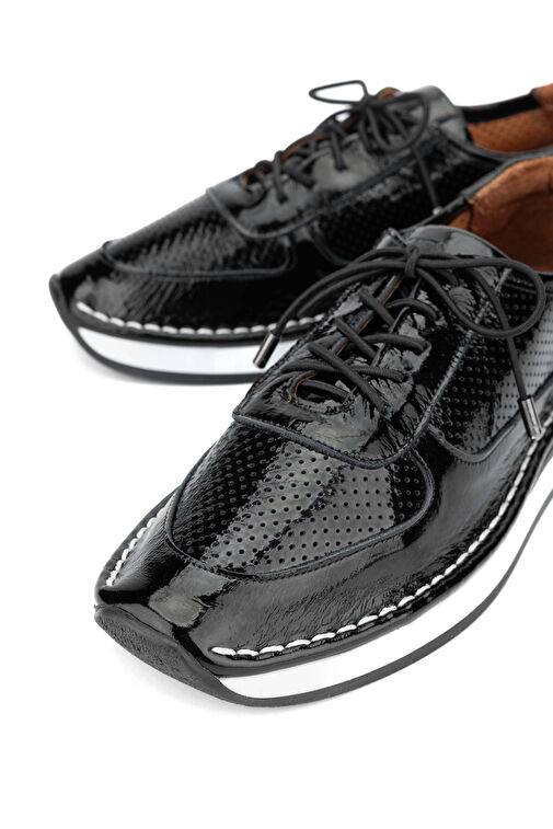 Tamer Tanca Vizon Kadın Rugan Sneaker 775 25503 BN AYK Y24 - Görsel 5