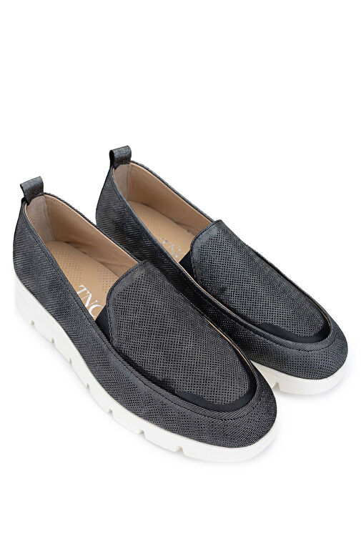 Tamer Tanca Gümüş Kadın Deri Günlük Ayakkabı 775 347 425 BN AYK Y24 - Görsel 3