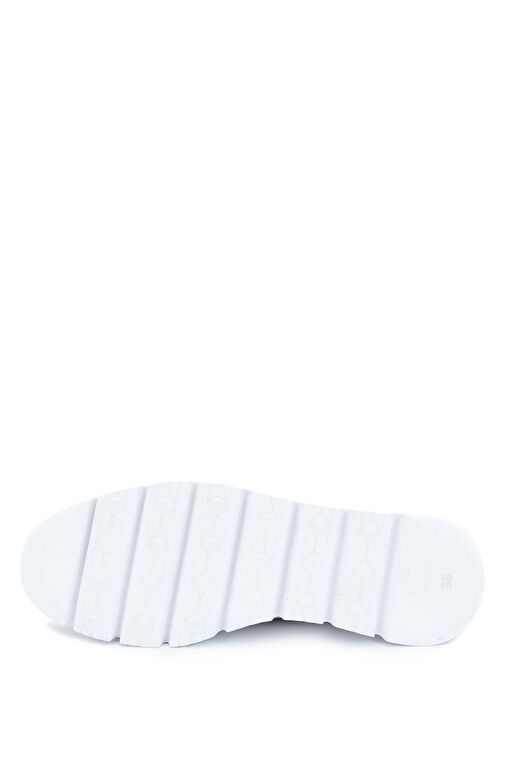 Tamer Tanca Kadın Hakiki Deri Gümüş Metalik Casual Ayakkabı - Görsel 5