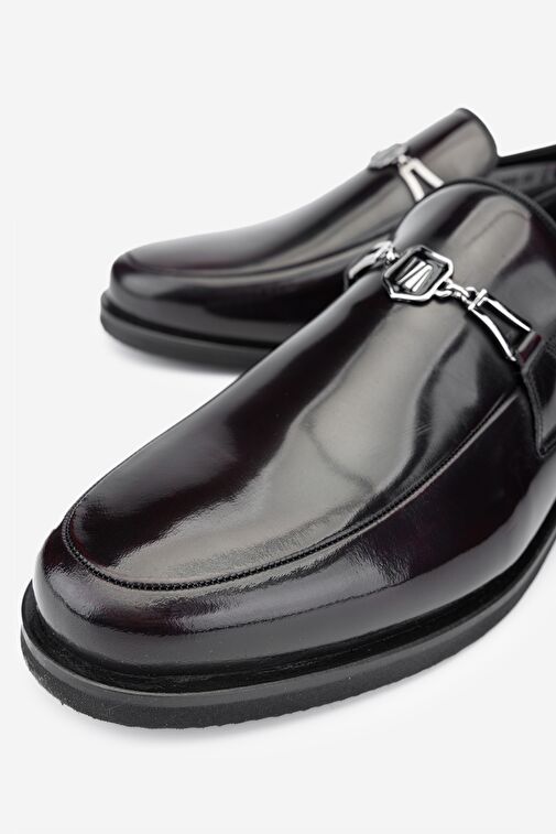 Valmenti Erkek Hakiki Deri Bordo Loafer Ayakkabı - Görsel 4