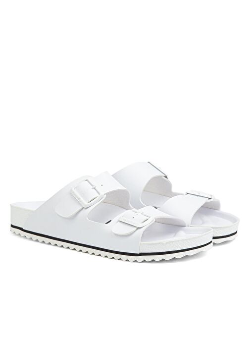 Benetton® | BN-1322 - 3489 Beyaz - Erkek Terlik - Görsel 3