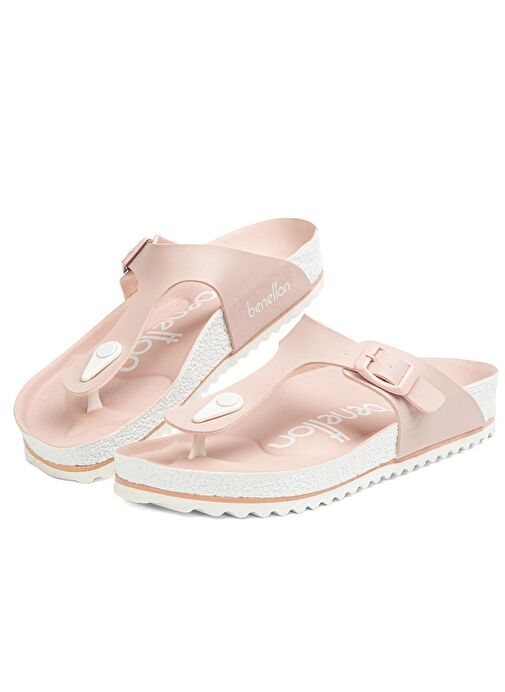 Benetton® | BN-1324 - Somon - Kadın Terlik - Görsel 2