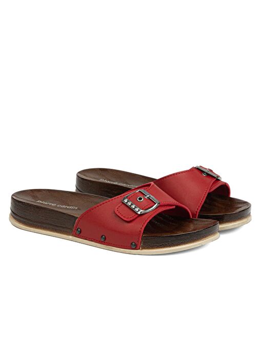 Pierre Cardin® | PC-7026-3485 Kirmizi - Kadın Terlik - Görsel 3
