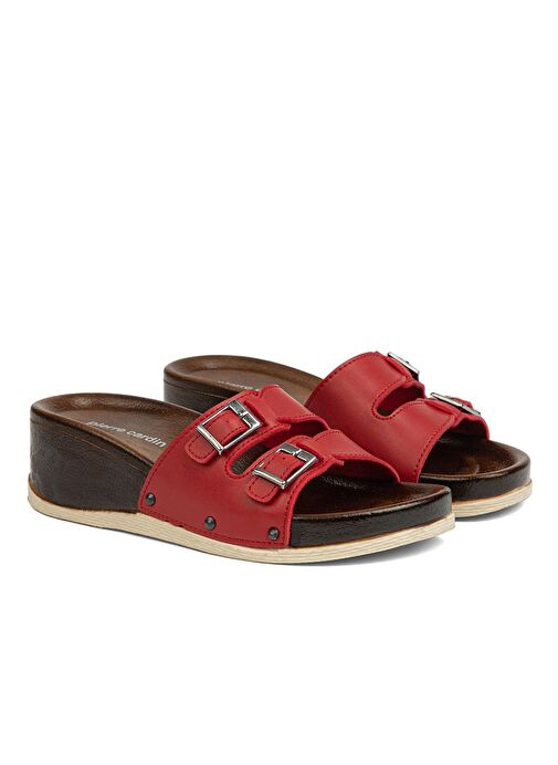 Pierre Cardin® | PC-7020-Kirmizi - Kadın Terlik - Görsel 3