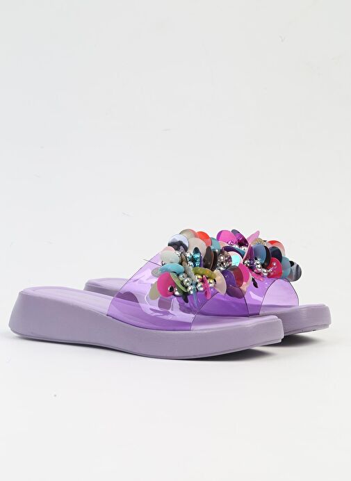 Pierre Cardin® | PC-6917-3950 Lila-Kadın Terlik - Görsel 2