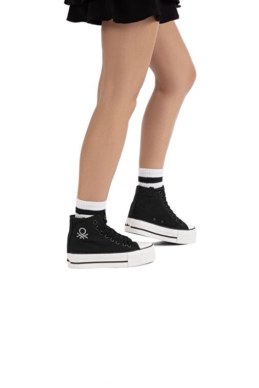 Benetton® | BN-30939 - 3114 Siyah - Kadın Spor Ayakkabı - Görsel 6