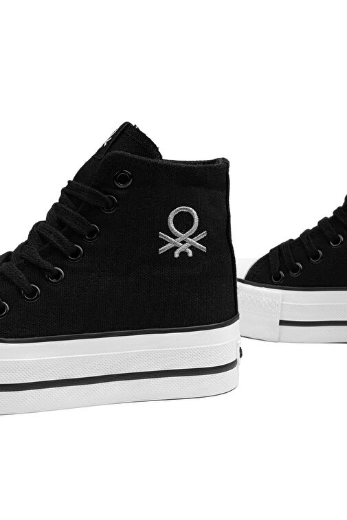 Benetton® | BN-30939 - 3114 Siyah - Kadın Spor Ayakkabı - Görsel 5