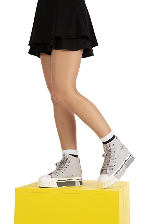 Benetton® | BN-30942 - 3114 Gri - Kadın Spor Ayakkabı - Görsel 6