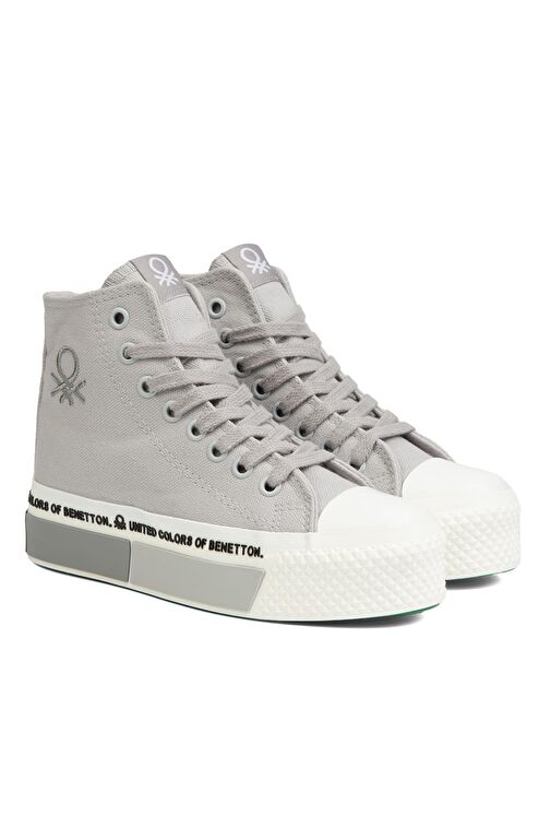 Benetton® | BN-30942 - 3114 Gri - Kadın Spor Ayakkabı - Görsel 3