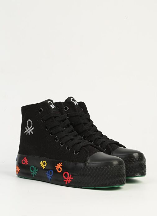 United Colors Of Benetton United Colors Of Benetton Benetton Siyah Kadın Spor Ayakkabı BN-30943 Sneaker | Boyner Siyah - 3. görsel