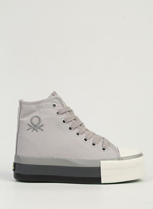 Benetton Gri Kadın Spor Ayakkabı BN-30944 - Görsel 2