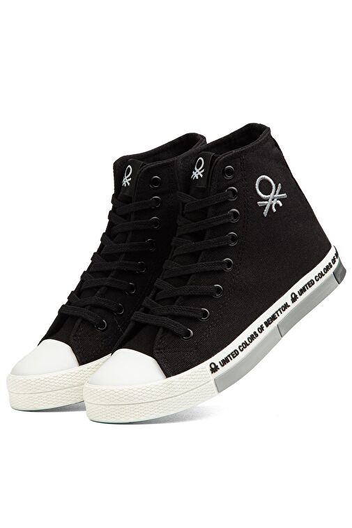 United Colors of Benetton Siyah Erkek Sneaker BN-70020-Siyah Beyaz - Görsel 5