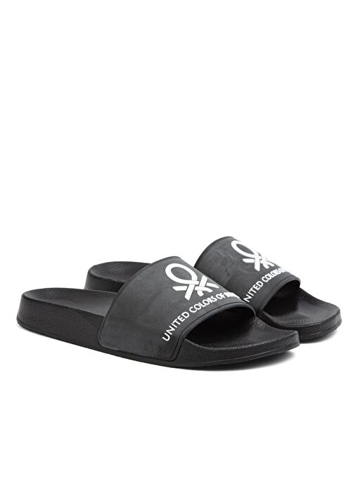 Benetton® | BN-1271- 3816 Siyah - Erkek Terlik - Görsel 3