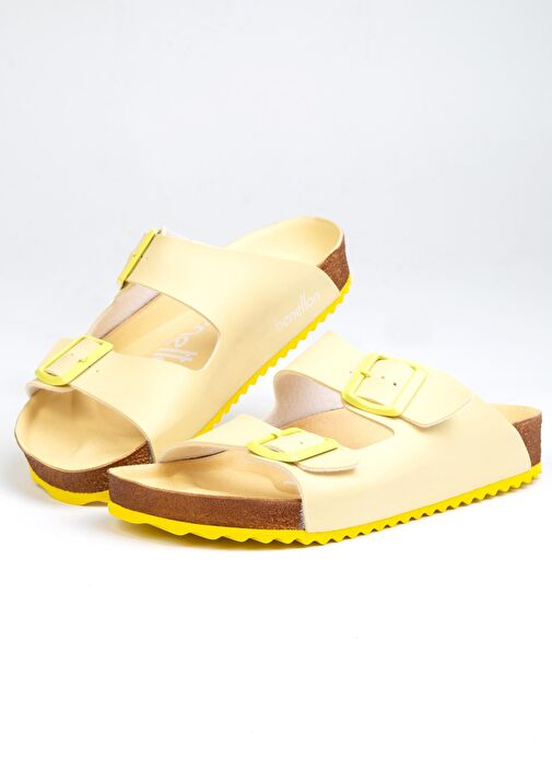 Benetton® | BN-1232- 3489 Sari - Kadın Terlik - Görsel 5